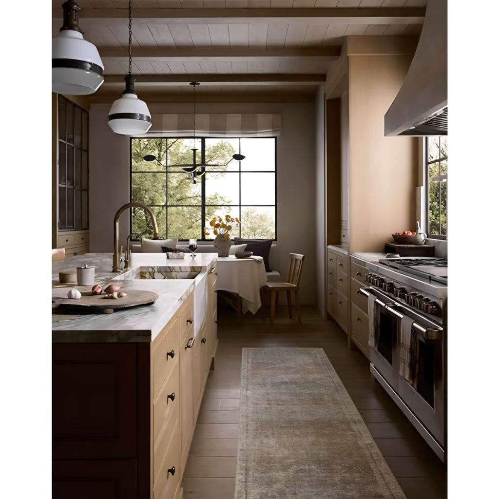 Loloi Amber Lewis Cambria Collection CBR-08 Ocean/Brick 6'-0" x 9'-0"
