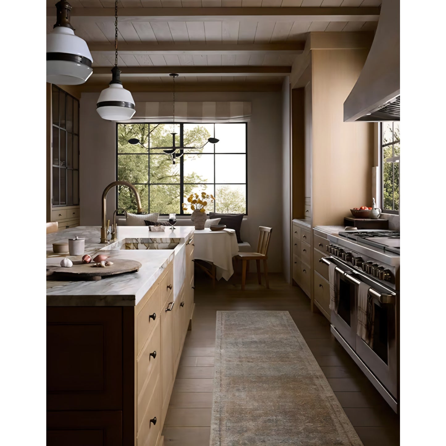 Loloi Amber Lewis Cambria Collection CBR-08 Ocean/Brick 6'-0" x 9'-0"