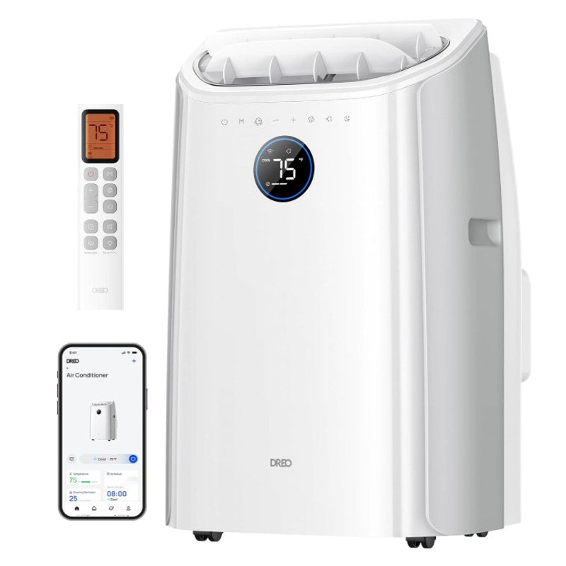 DREO Portable Air Conditioner 515S, 12000 BTU ASHRAE (8000 BTU DOE) Smart AC Unit for Bedroom
