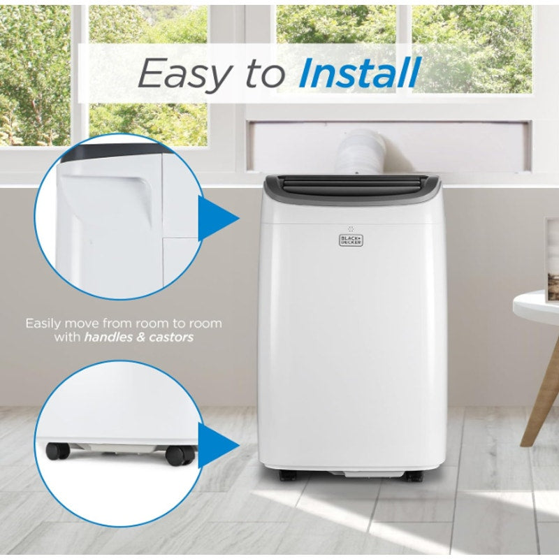 BLACK+DECKER Portable Air Conditioner, 9,000 BTU, BPACT08WT, White 5,300 BTU SACC