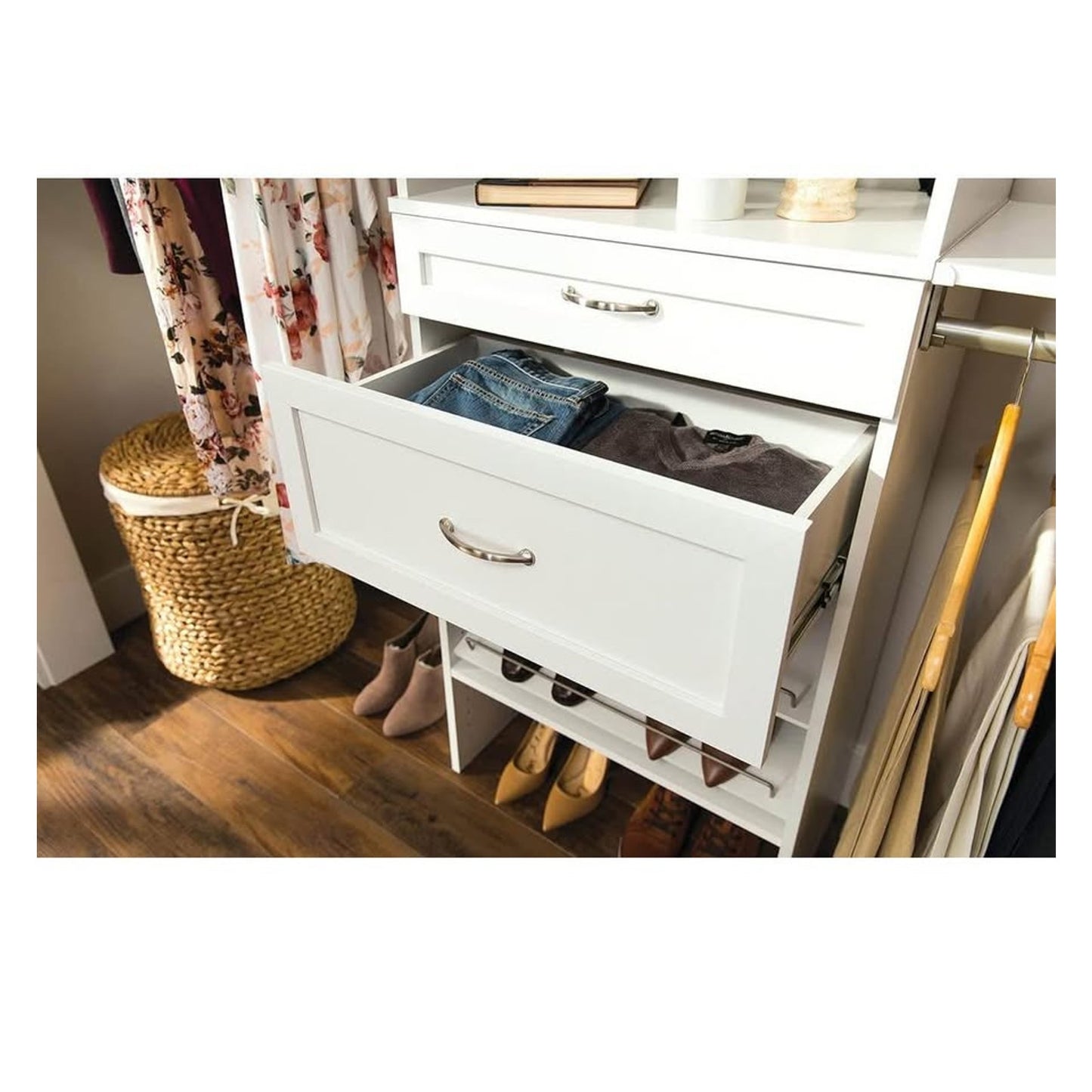 ClosetMaid SuiteSymphony Wood Drawer, Add On Accessory Shaker Style, for Storage, Closet, Clothes, 2