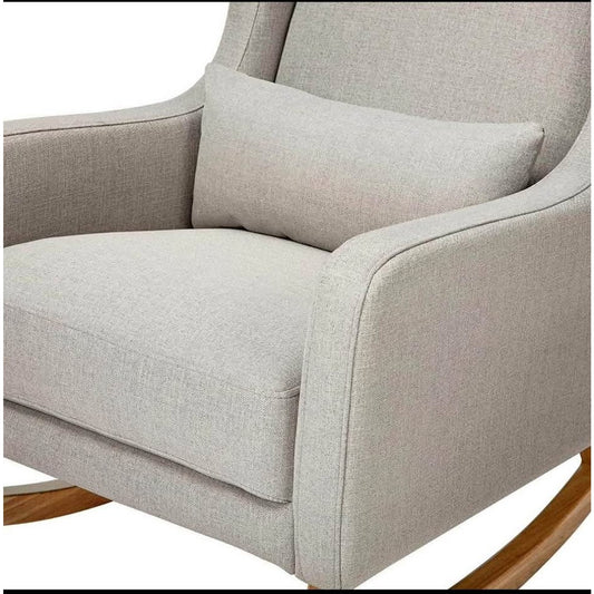 Babyletto Kai Rocker in Performance Grey Eco-Twill with Light Legs, Water Repellent & Stain Resistan