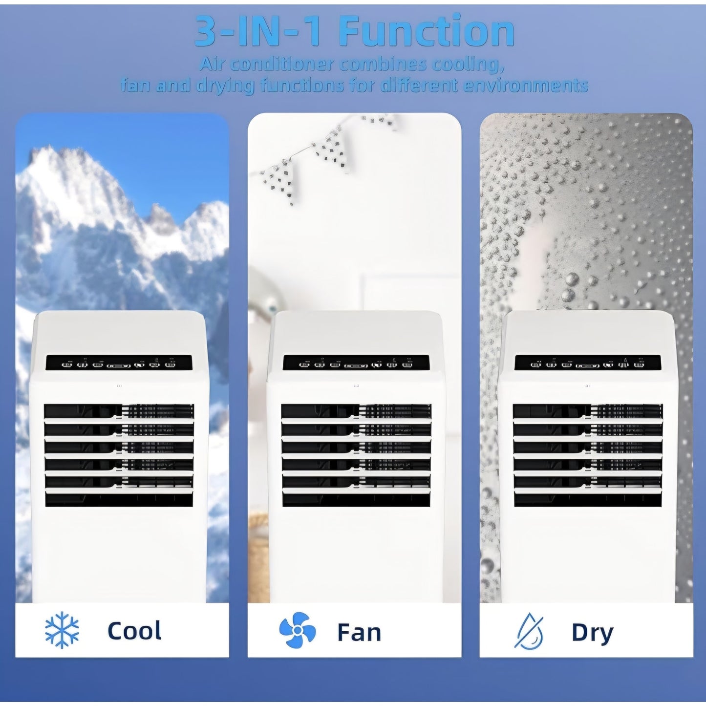 8000 BTU Portable Air Conditioner, Quiet AC Unit for Bedroom w/Remote Control & 24H Timer
