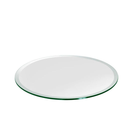 48 inch Round Glass Table Top - Tempered - 1/2" Thick Glass Surface, Safe Beveled Edge, Multipurpose