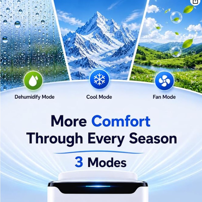 Portable Air Conditioner, 14000 BTU Fast Cooling for Large Rooms up to 700 Sq.Ft, 3-in-1 Energy