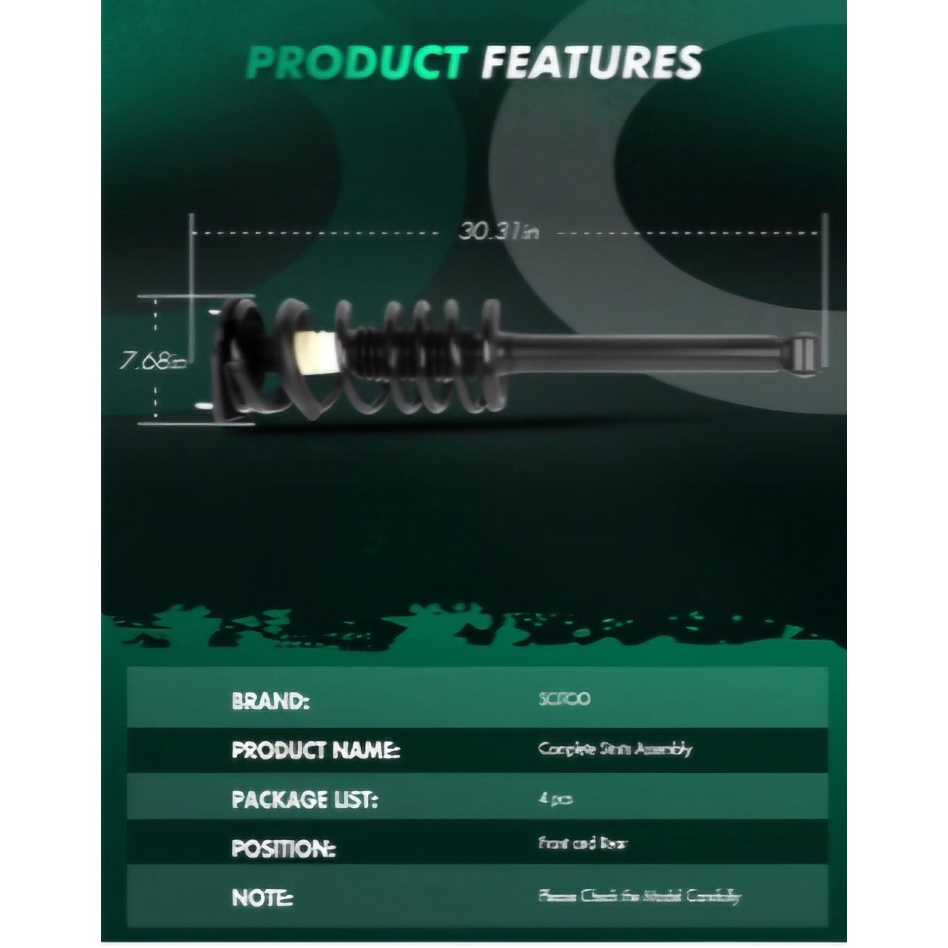 Front Rear Strut Assembly for Chevy Cavalier,for Pontiac Sunfire