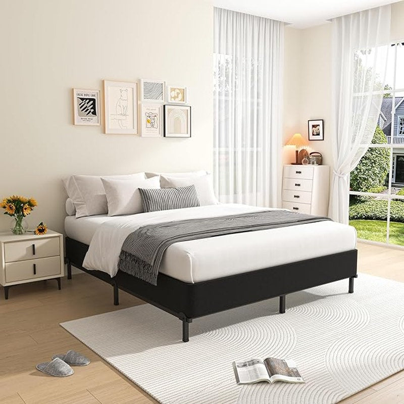 MAF Cal King Size King Box Spring, 10 Inch High Profile, 3500 lbs Black Heavy Duty Metal Mattress.
