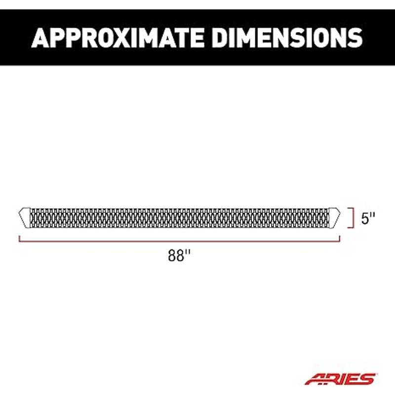 ARIES SlimGrip 5"x88" Black Al Running Boards, F-250 Super Duty, F-350 Super Duty, F-450 Super Duty