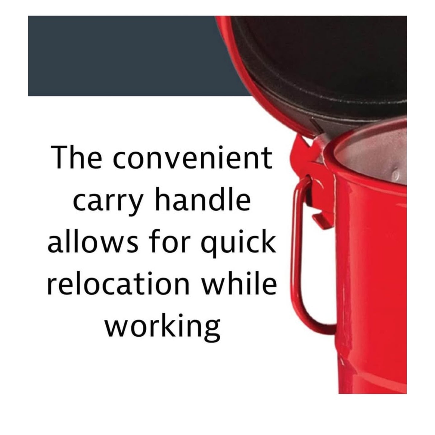 Justrite 6 Gallon Galvanized Steel Oily Waste Can, 16" x 12" Metal Oil Rag Safety Can with Quiet Foo