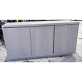 Tv console, beech white, TVs up to 55” swing out doors, adjustable shelves