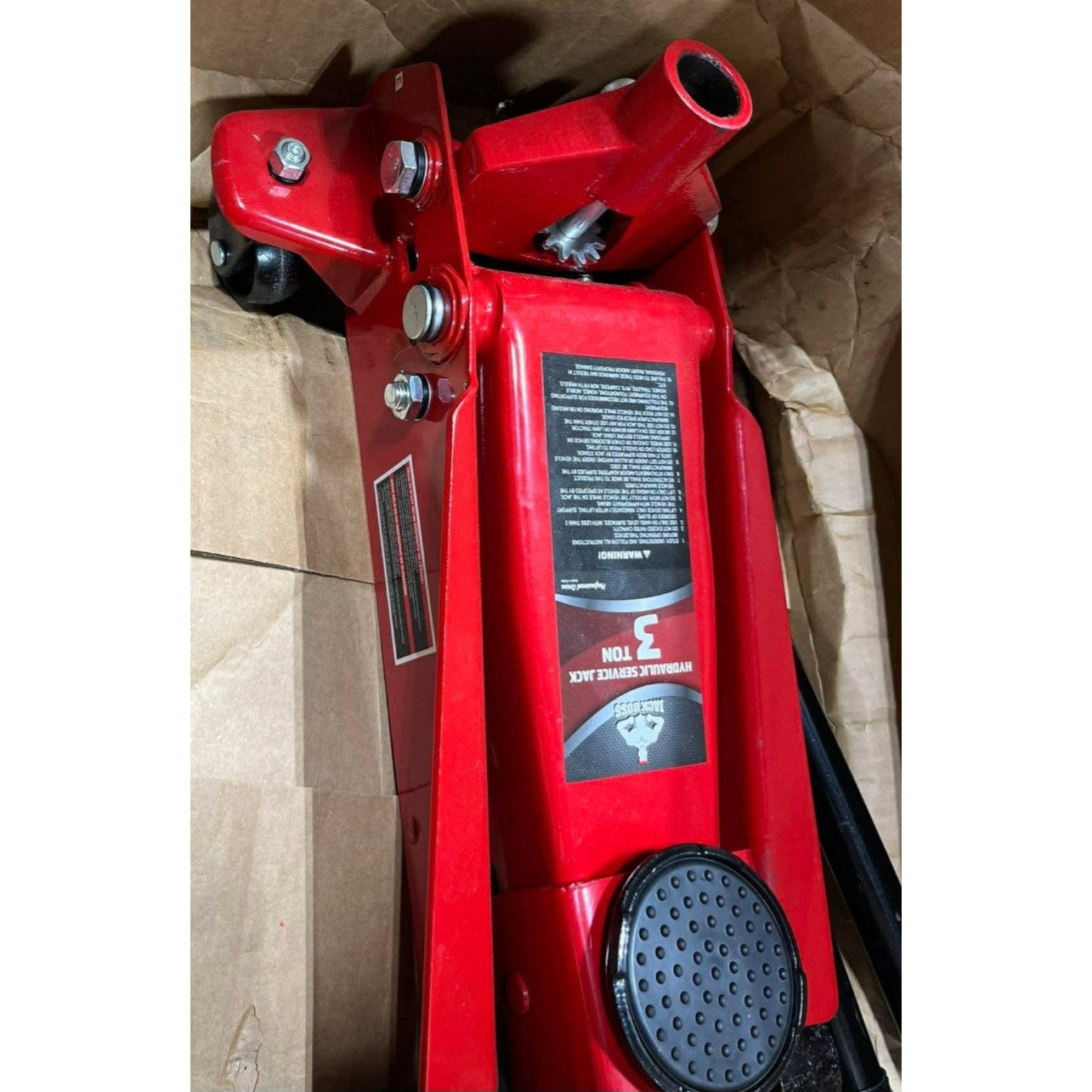 Jack Boss Floor Jack 3 Ton Capacity Fast Lift Service Jack Steel Heavy Duty Hydraulic Car Jack