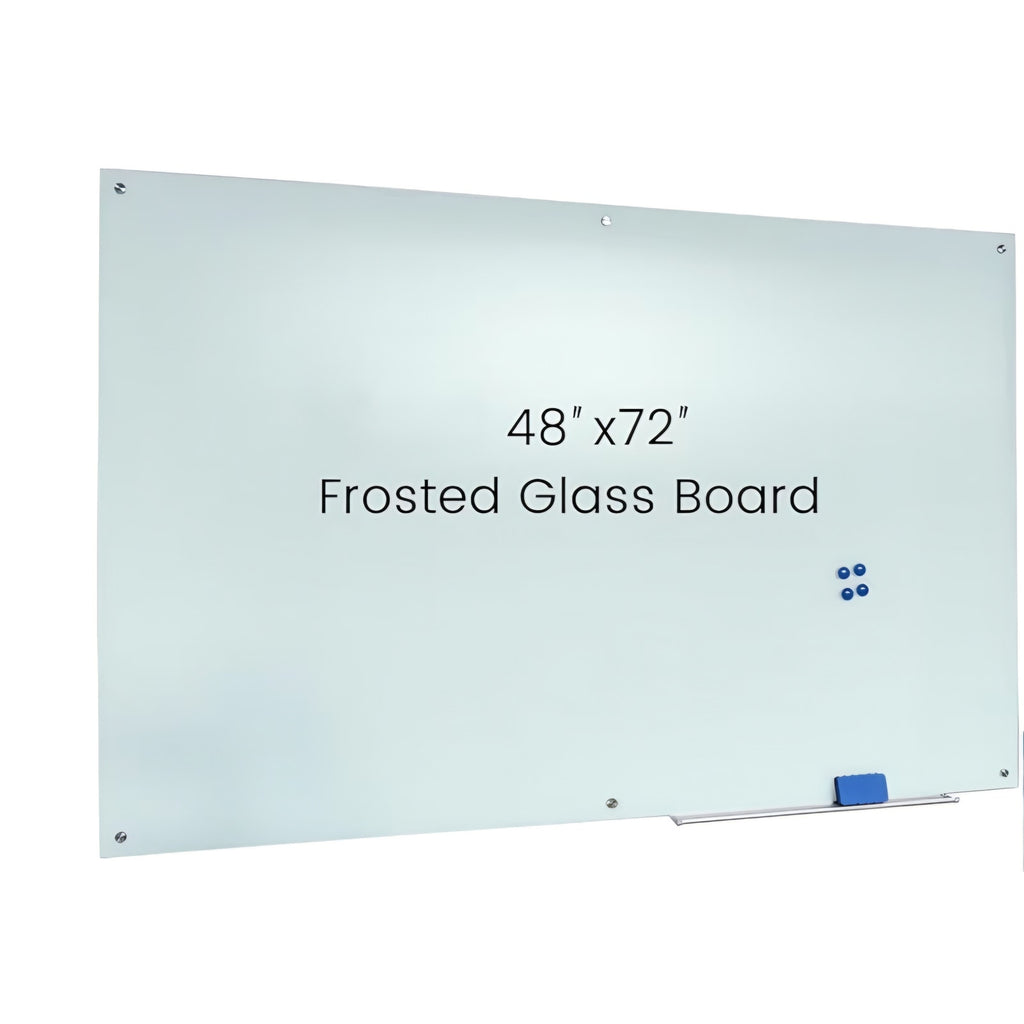 Frosted Magnetic White Board – 72 x 48 Inches Dry Erase Glass Whiteboard for Wall
