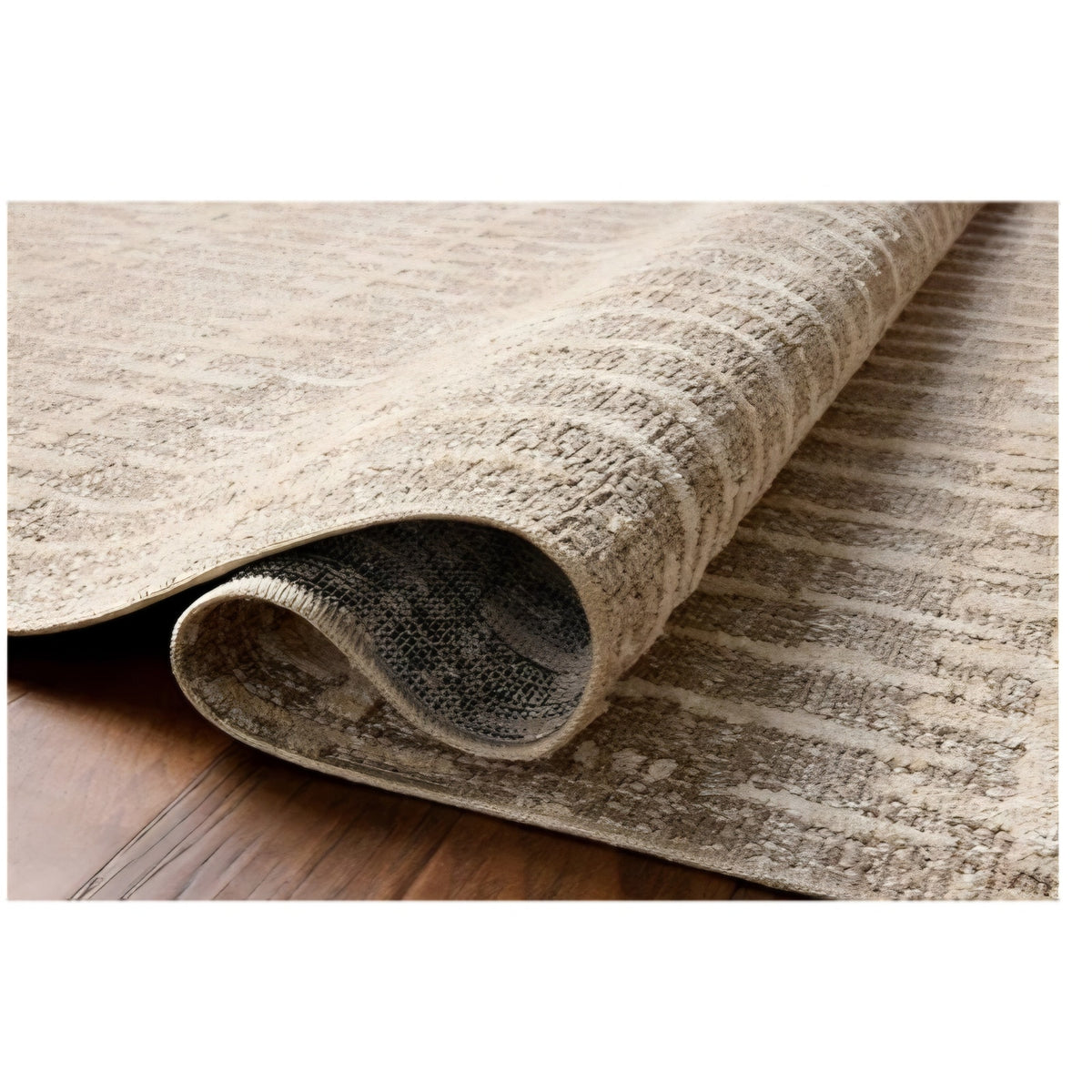 Loloi Amber Lewis Bexley Collection BEX-02 Taupe/Natural 11'-6" x 15' Area Rug Neutral, Textured