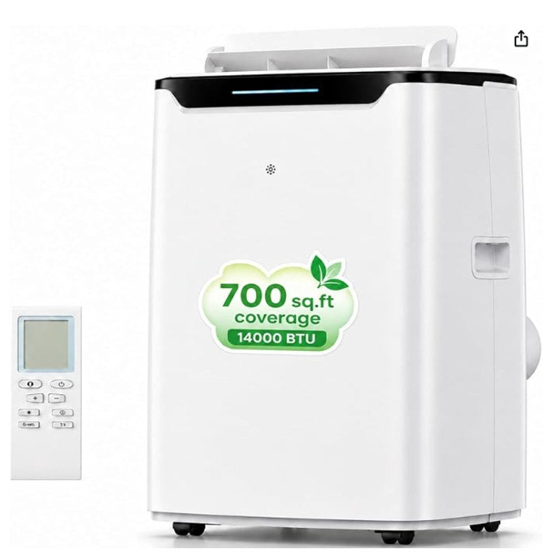 Portable Air Conditioner, 14000 BTU Fast Cooling for Large Rooms up to 700 Sq.Ft, 3-in-1 Energy