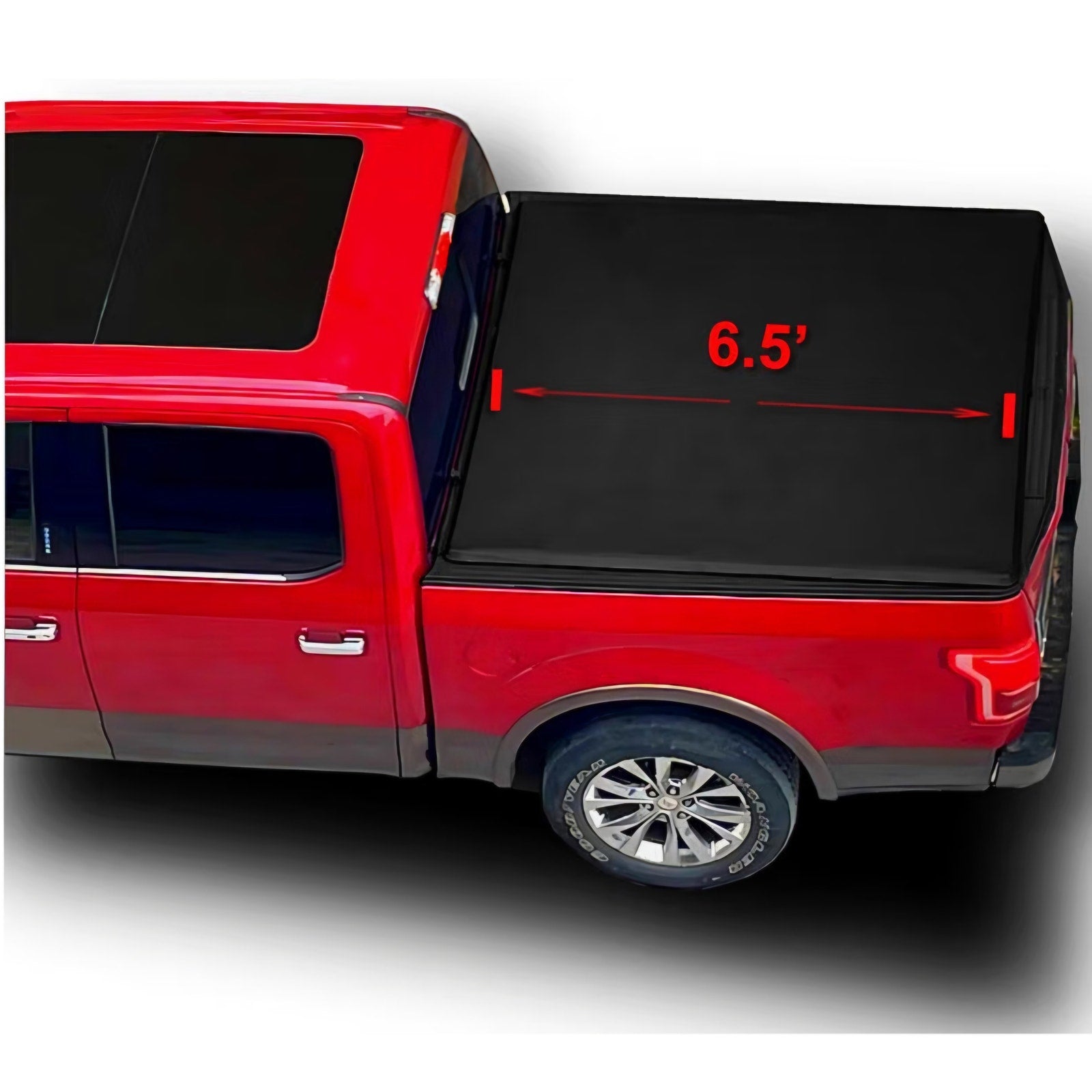 Soft Quad FOLDTruck Bed Tonneau Cover Compatible 2002-2026 Dodge Ram 1500 2003-2026 Ram 2500 3500