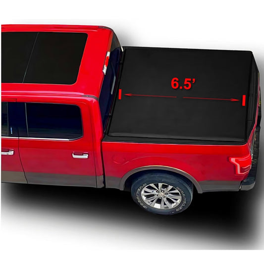 Soft Quad FOLDTruck Bed Tonneau Cover Compatible 2002-2026 Dodge Ram 1500 2003-2026 Ram 2500 3500