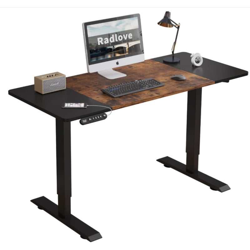 Radlove Electric Height Adjustable Standing Desk, 55 x 24 Inches Sit Stand up Workstation
