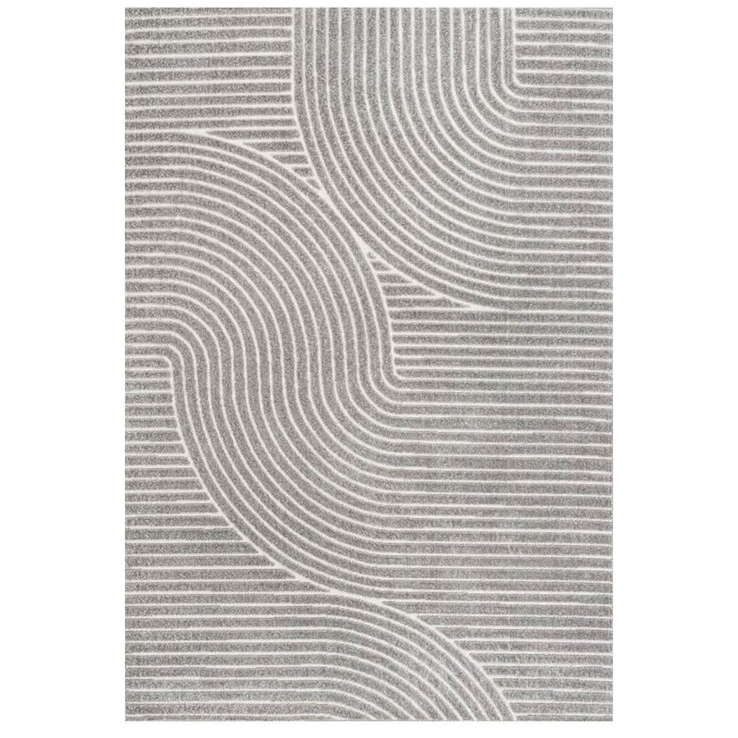 JONATHAN Y SCN100A-5 Skagen High-Low Minimalist Curve Geometric Indoor/Outdoor Area Rug, 5’3”x7’7”
