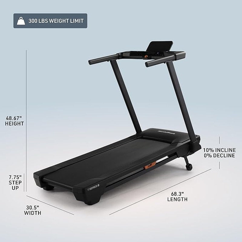 NordicTrack T Series 5, Black, 68.3"D x 30.5"W x 48.7"H, Metal