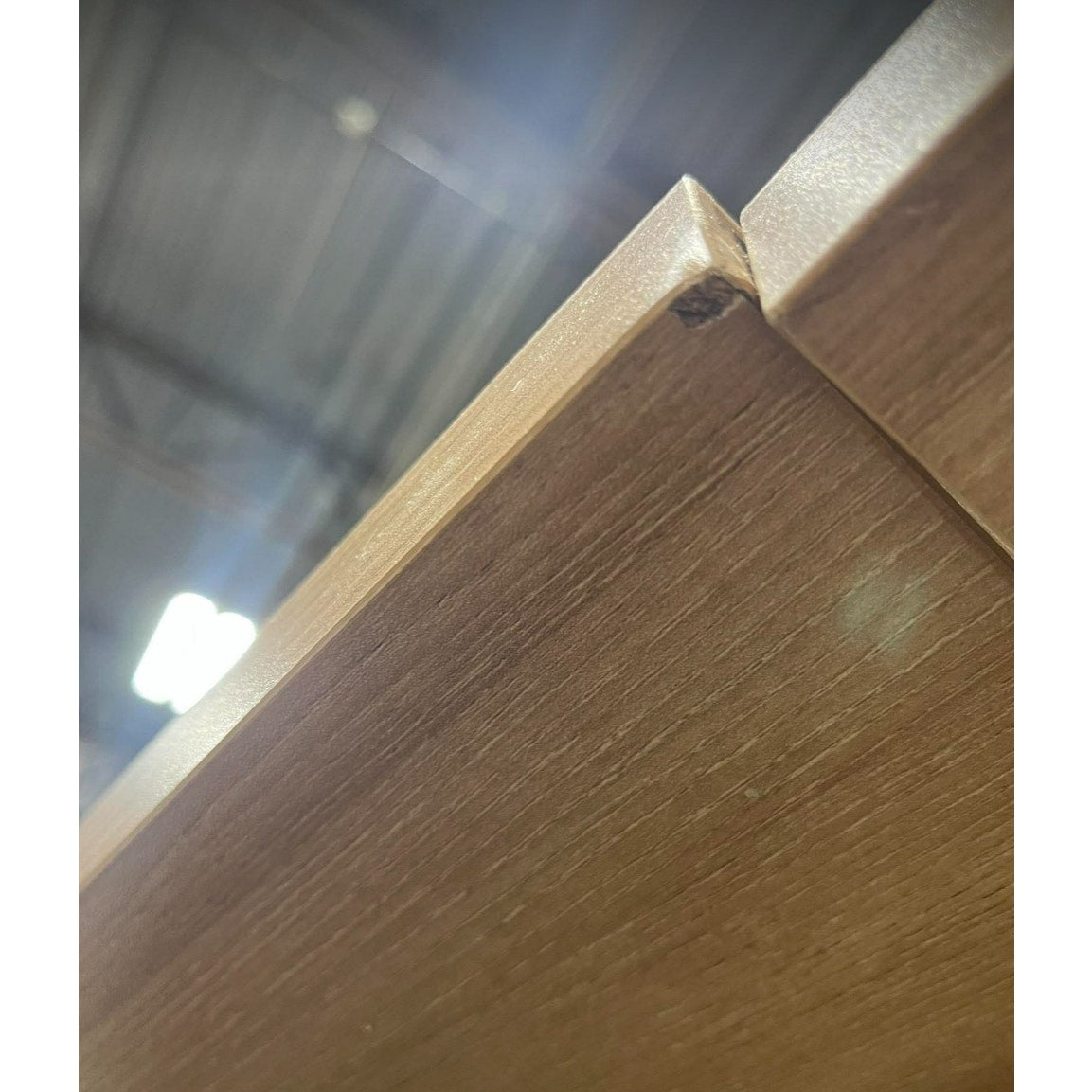 Long Dining Table for 6-8, Farmhouse Wooden Barn Kitchen Table for 6, Triangular Legs