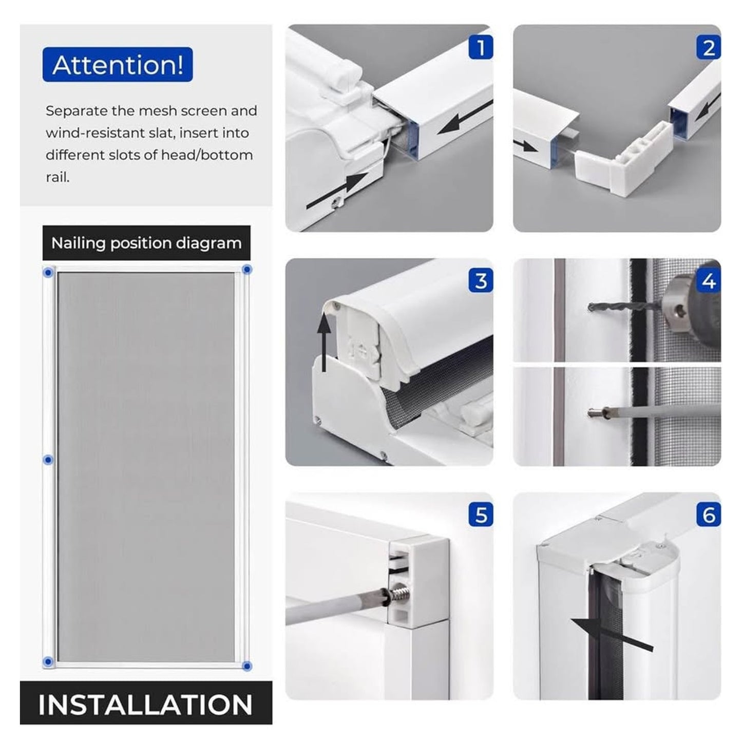 Retractable Door Screen for Single Door,Free Stop Sliding Patio Doors, Durable White Aluminium Frame