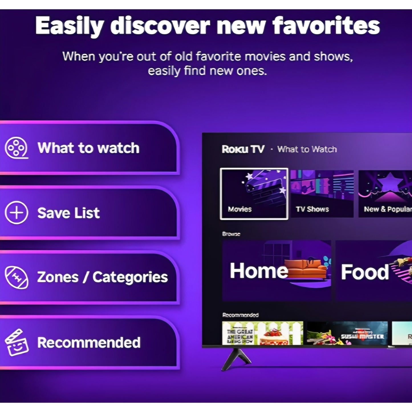 Roku Smart TV 2026 – 65-Inch Select Series, 4K QLED TV – Roku TV with Voice Remote Flat Screen QLED