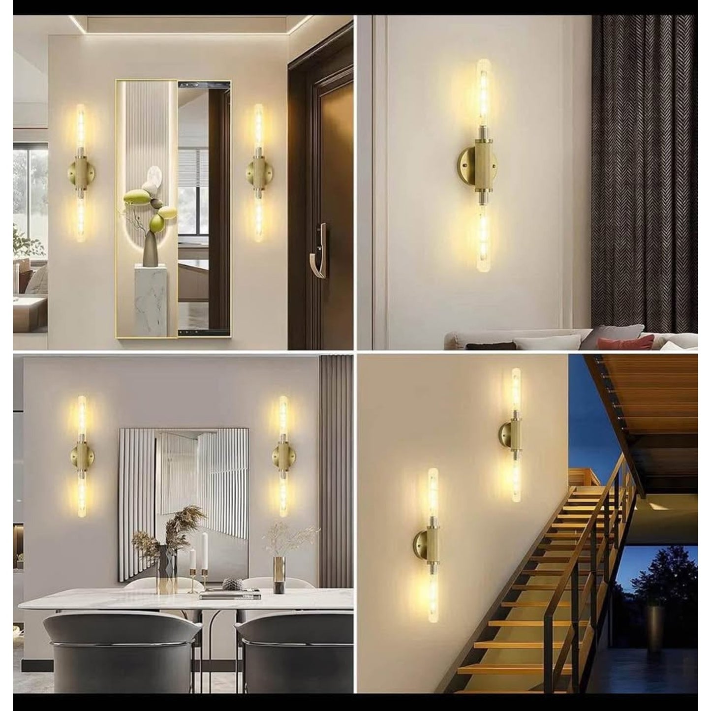 $60 obo ZSMAIMKU 23.6 in Gold Wall Sconces Set of Two,Modern Long Brass Wall Sconce Light,Up and Dow