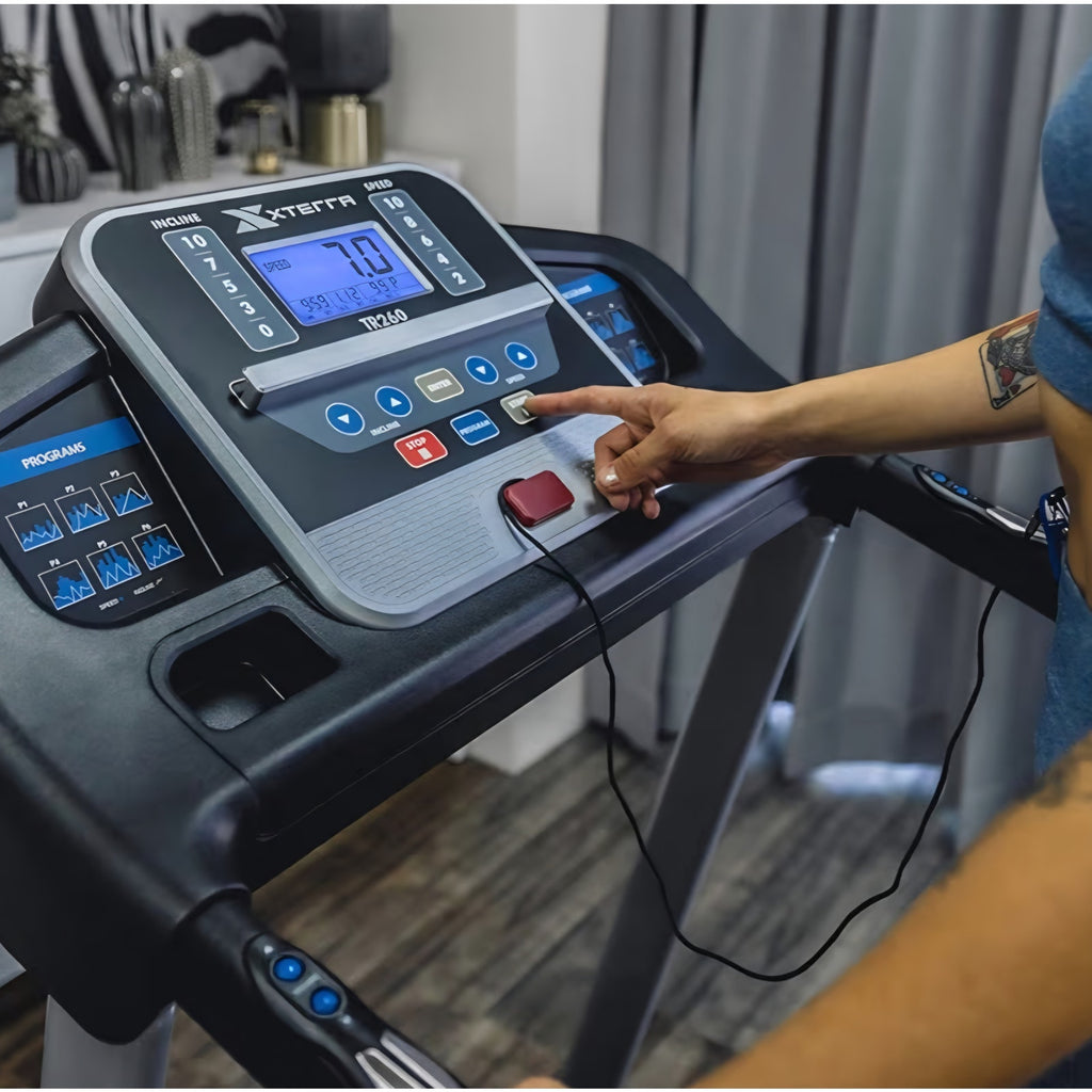 Folding Smart Treadmill, Compact Design, 250+ LB Weight Capacity, Powerful Motor