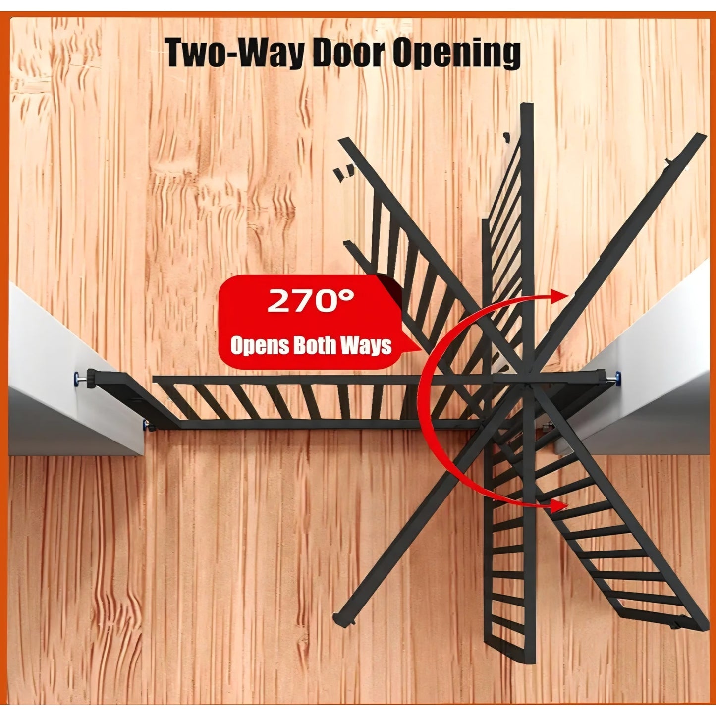 71 inch Extra Tall Gates for Cats, Adjustable 29.92" and 48.03" Wide Baby Gate, Pressure Mounted Full Door Pet Gate for Doorway, Stairs,House (Black, 71 Inch)