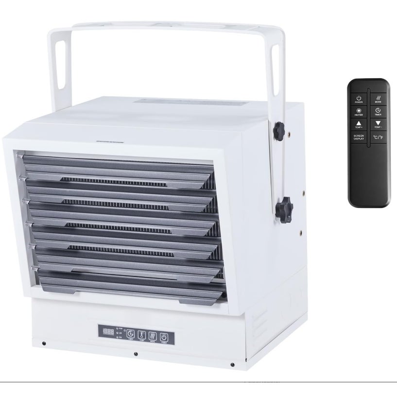 Electric Garage Heater, Protection Wall/Ceiling Mounted Shop Heater For Indoor Workshop Warehouse