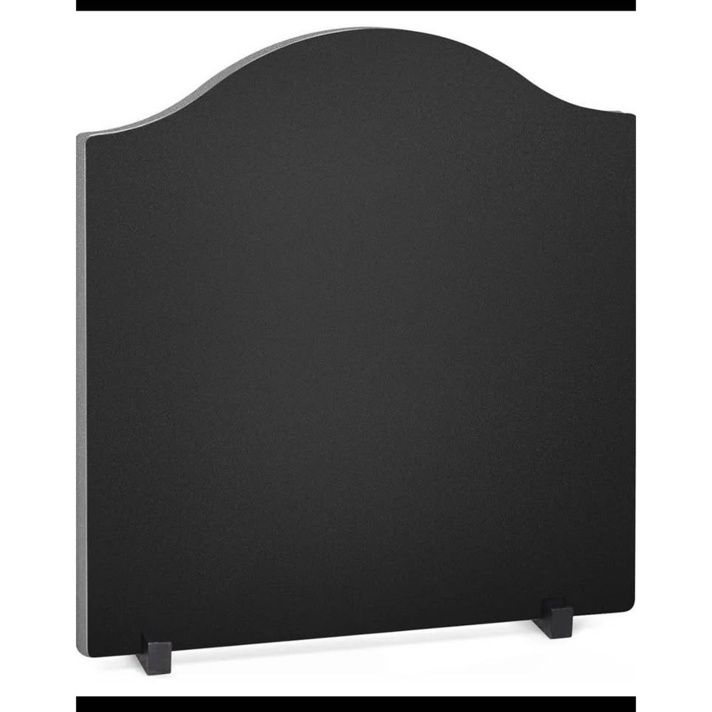 22" Fireback for Fireplace - Iron Fireplace Back Plates with Feet | Fireplace Wall Protection, Black