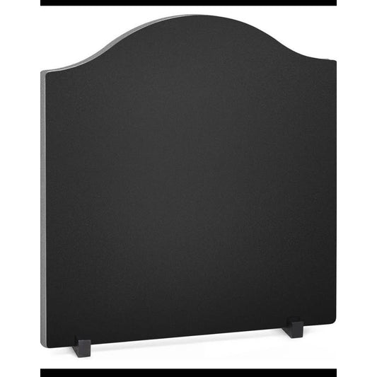 22" Fireback for Fireplace - Iron Fireplace Back Plates with Feet | Fireplace Wall Protection, Black