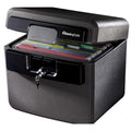 SentrySafe Black Fireproof and Waterproof Safe, File Folder and Document Box with Key Lock