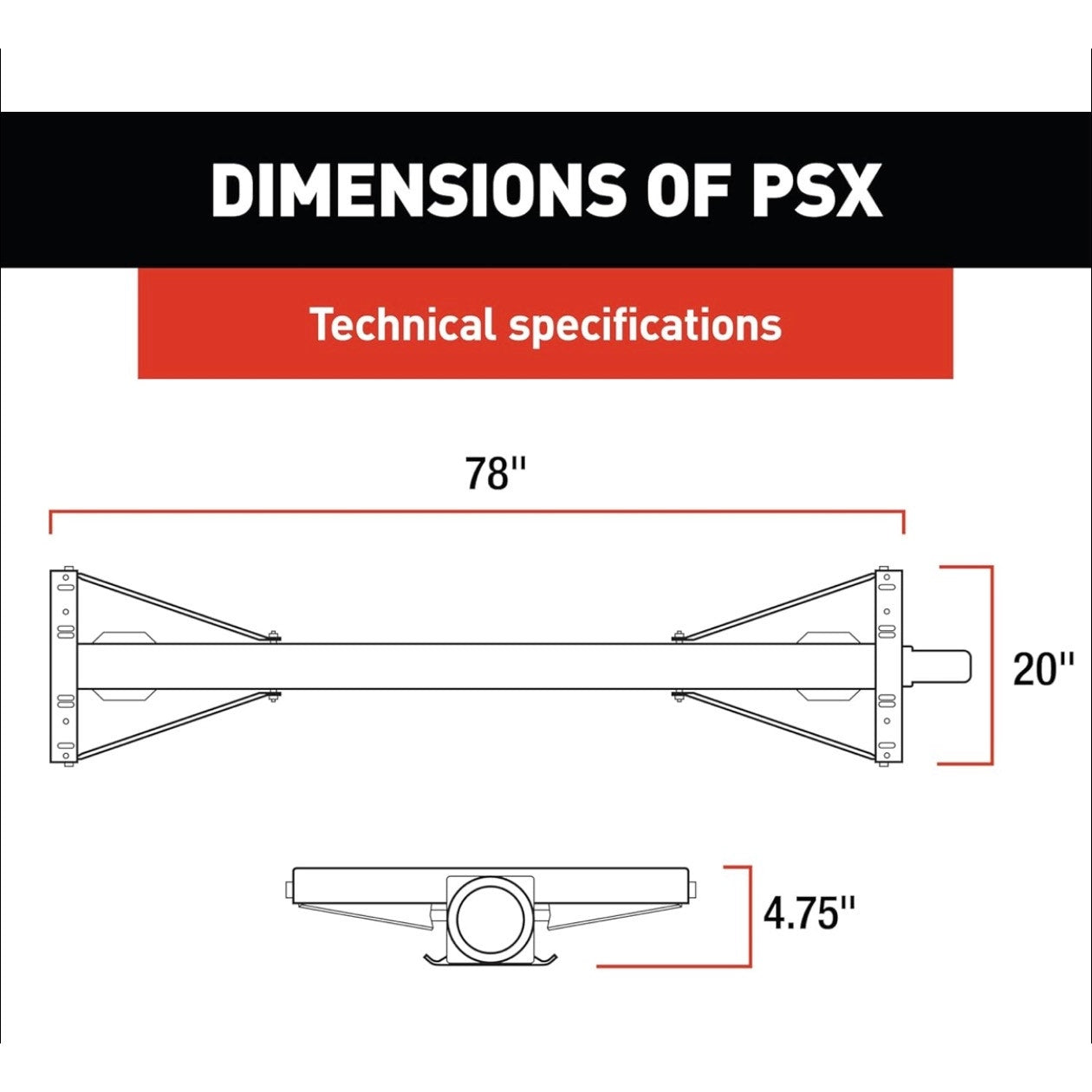 Lippert PSX1 High-Speed RV Power Stabilizer Jack System with Black IP66 Waterproof