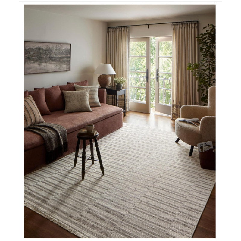 Loloi Amber Lewis Malibu Ivory / Dove 5'-1" x 7'-7" Area Rug