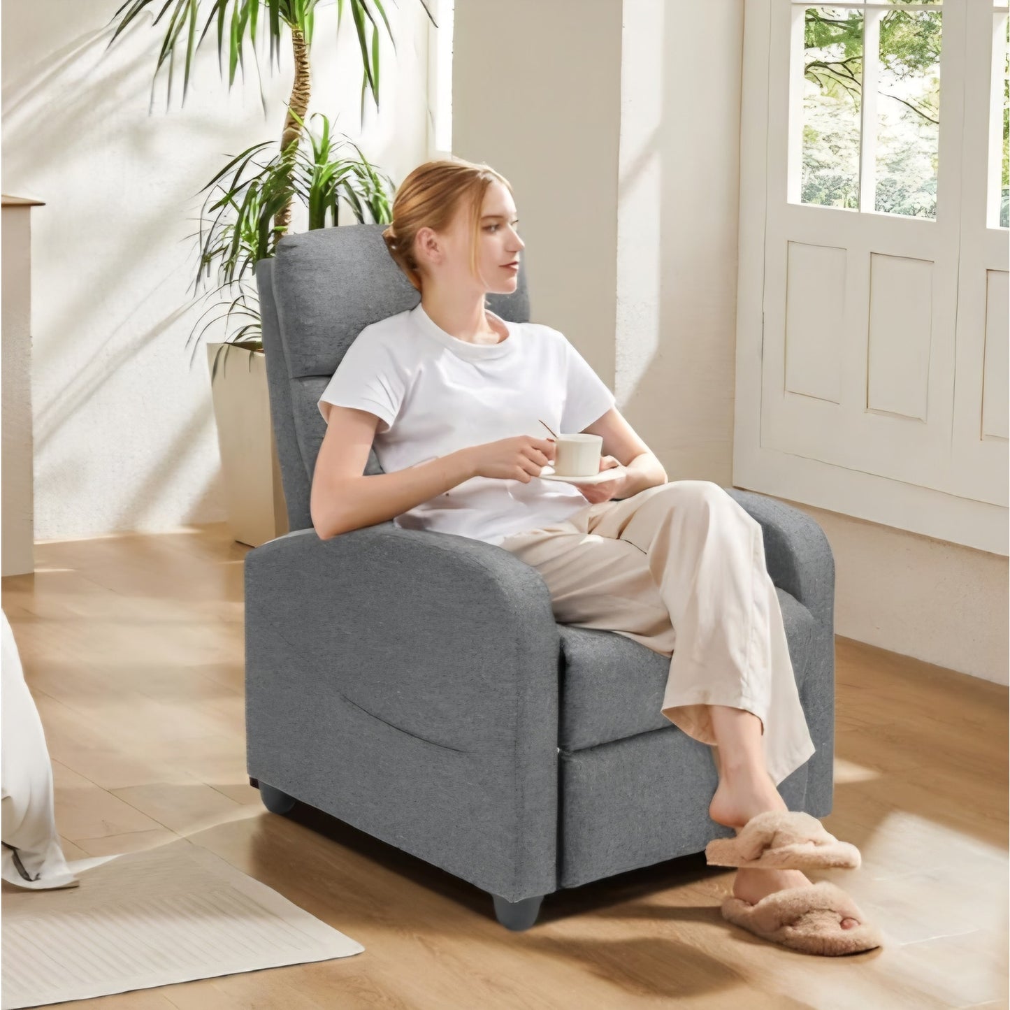 Sweetcrispy Massage Recliner Chair for Adults, Adjustable Home Theater Seating