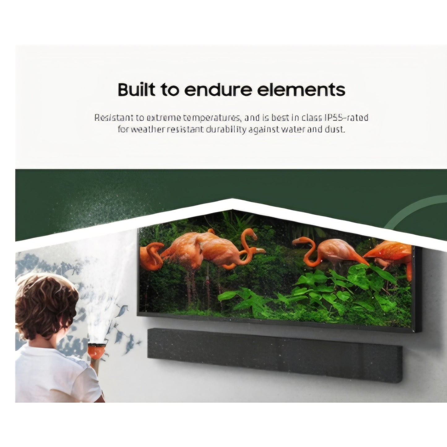 SAMSUNG HW-LST70T 3.0ch The Terrace Outdoor Soundbar w/ Dolby Audio, Built-In Subwoofer, Distortion