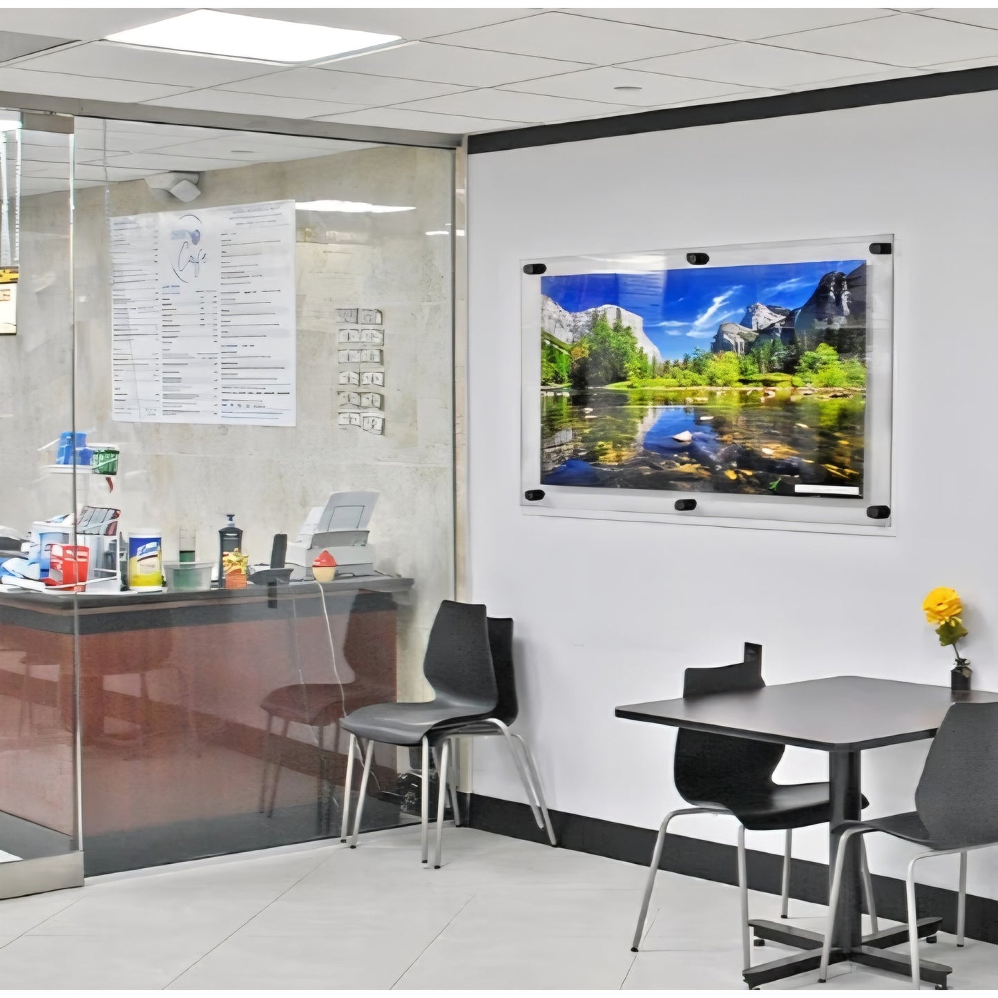 Azar Displays 105536-BLK Acrylic Floating Double Panel Wall Frame,28" x 40"