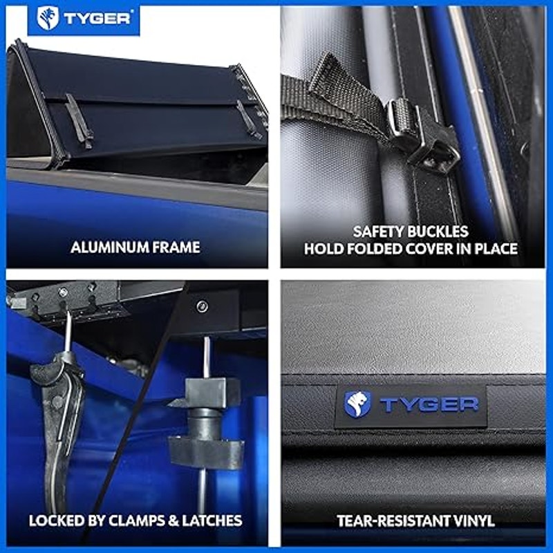 Tyger Auto T3 Soft Tri-Fold Tonneau Cover for 2022–2026 Toyota Tundra 5.5' (67") Bed