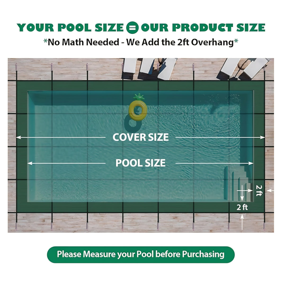 Pool Safety Cover for Inground Pools, Heavy-Duty Winter Pool Cover