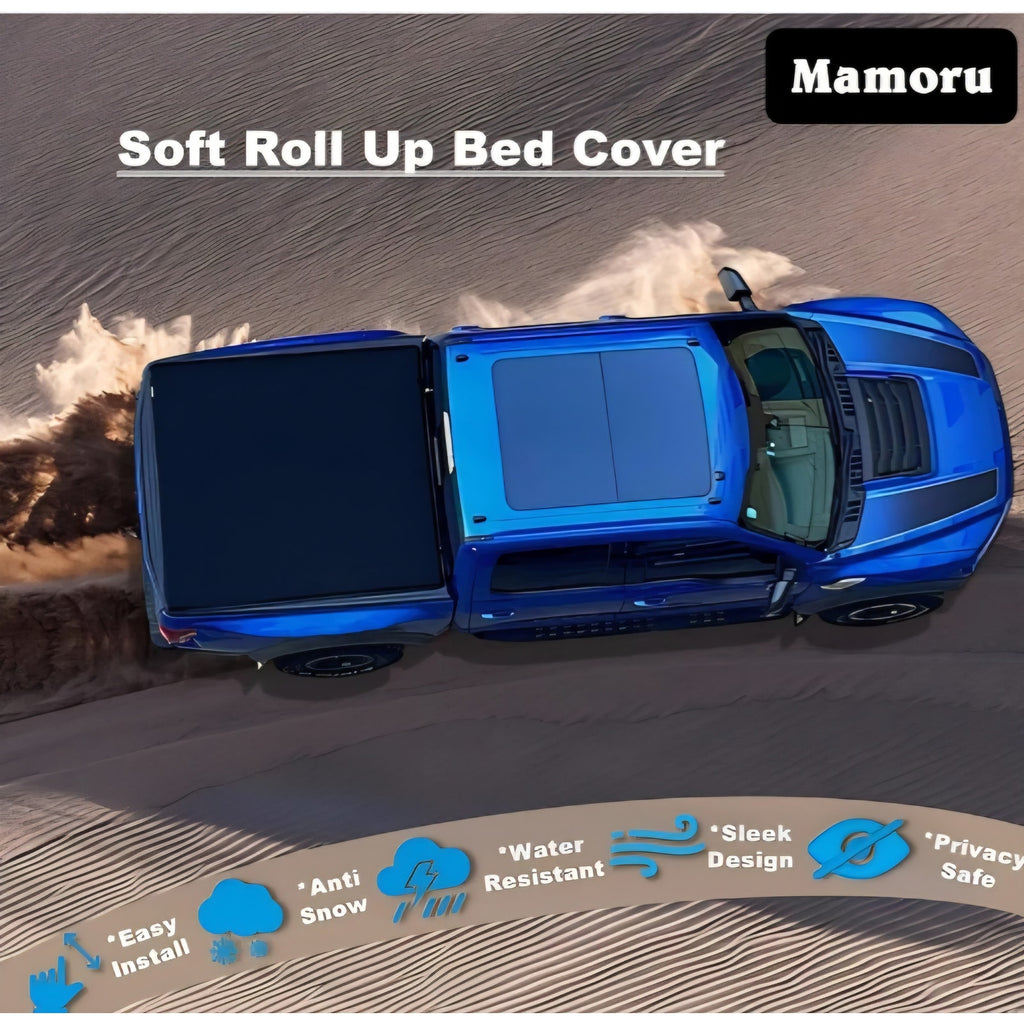 Soft Roll Up 8'2" Soft Roll Up Truck Bed Cover Fit 2019-2026 Chevy Silverado GMC Sierra