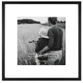 MCS East Village 18x18 Matted Square Picture Frame with 12x12 Photo Display, Black Wall Hangi