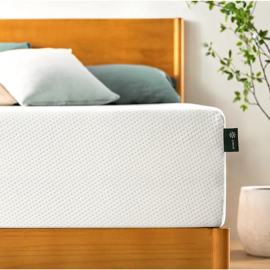 ZINUS 12 Inch Green Tea Memory Foam Mattress [New Version], Fiberglass free, Medium Firm Feel,