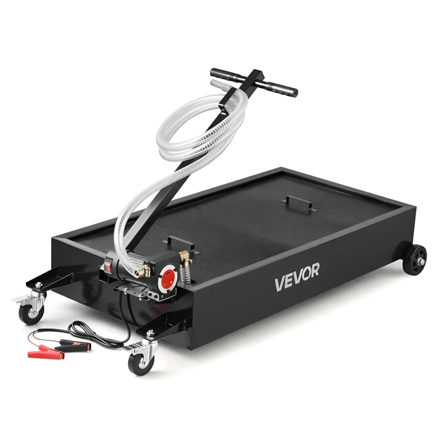 Oil Drain Pan, 20-Gallon Metal Oil Change Pan, Effective Oil Drain Cart with 180W Electric Pump