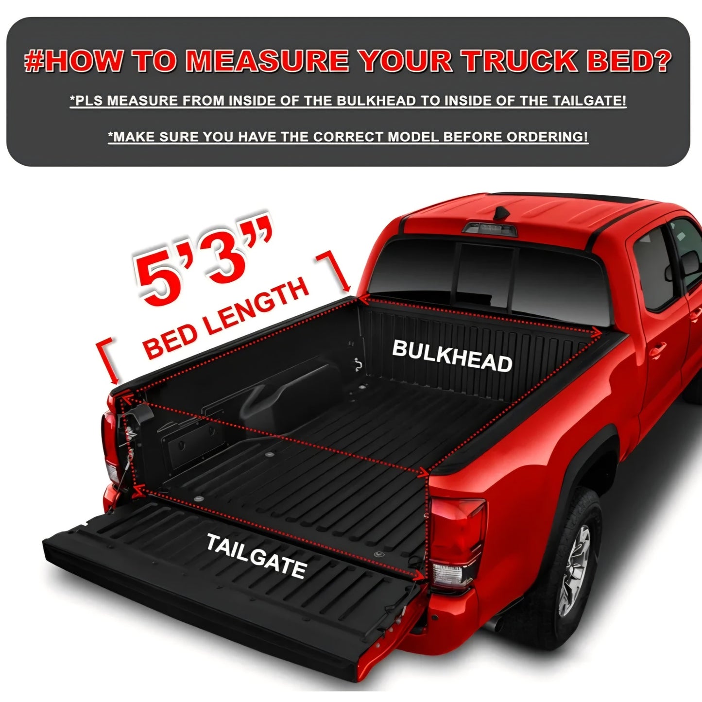 Soft Roll Up 5'3" Truck Tonneau Cover Compatible for 2000 2001 2002 2003 2004 Dodge Dakota Short