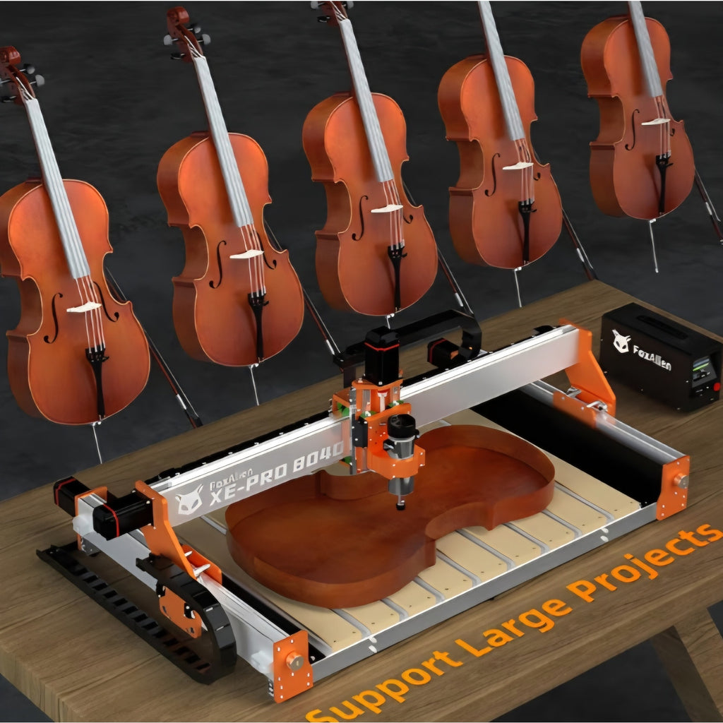 FoxAlien CNC XE-PRO 8040 X-axis Extension Kit with Upgraded Hybrid Spoilboard Worktable