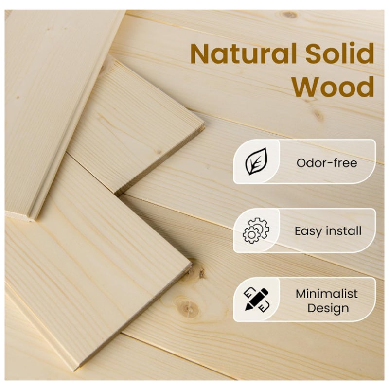 SMARTSTANDARD 36in x 84in Sliding Barn Door with 6.6ft Barn Door Hardware Kit Included