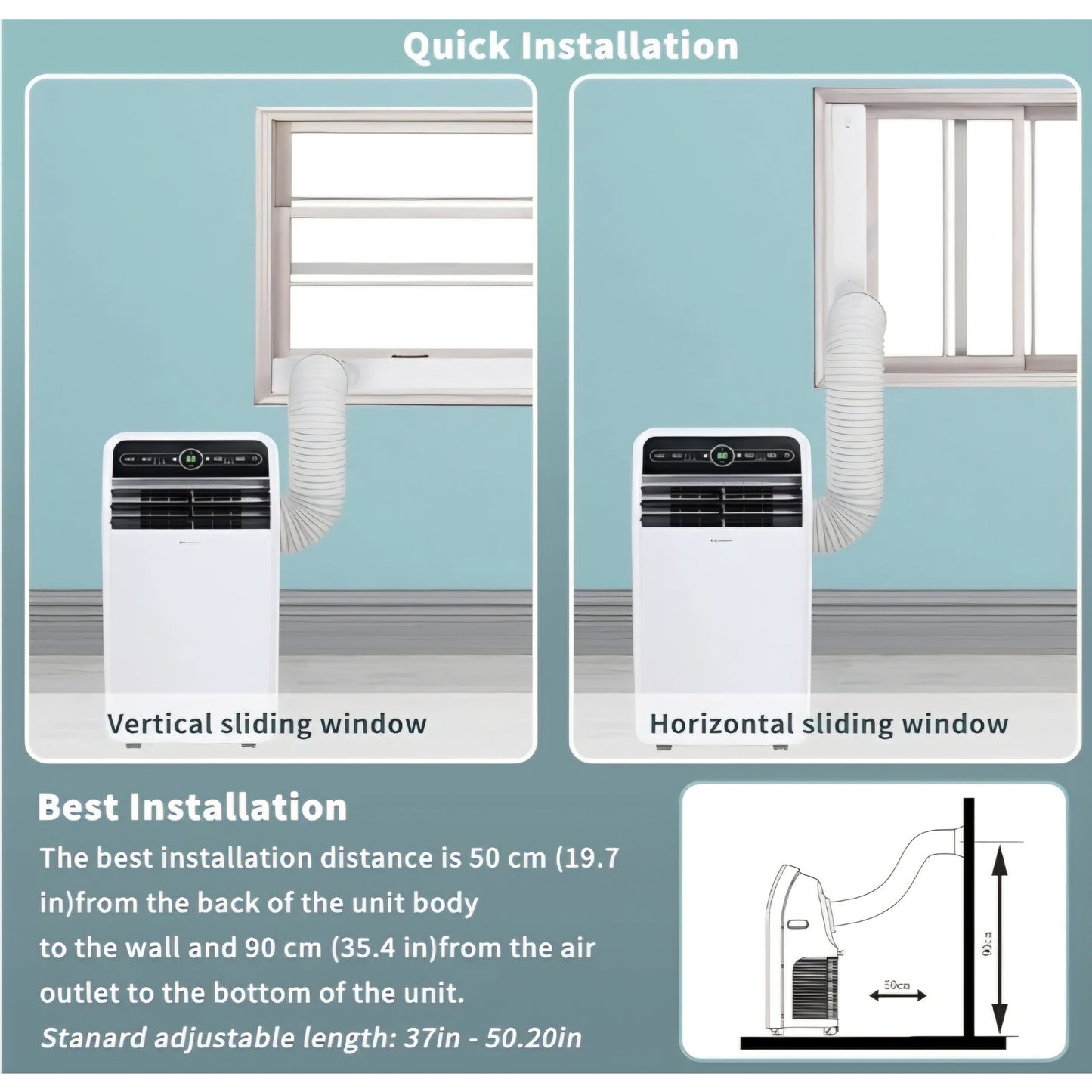 Shinco 10,000 BTU Portable Air Conditioner, Portable AC Unit with Built-in Cool,