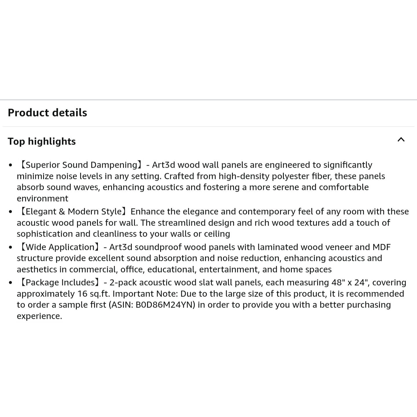 Art3d 2-Pack 108" x 12"  Oak; Acoustic Wood Panels for Wall, Soundproof Wood Slat Panel for Wall