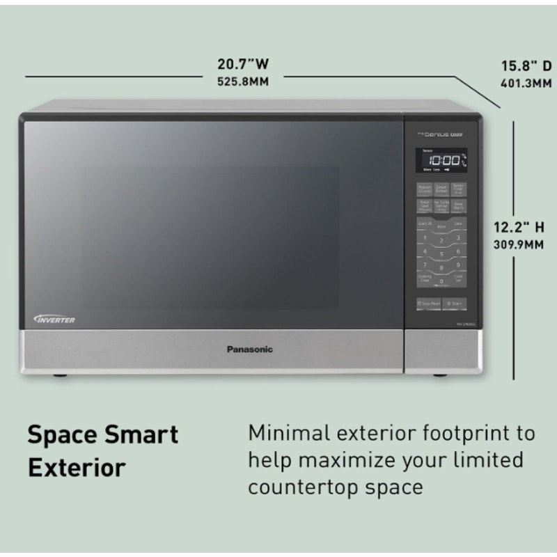 Panasonic Microwave Oven NN-SN686S Stainless Steel Countertop/Built-In with Inverter Technology